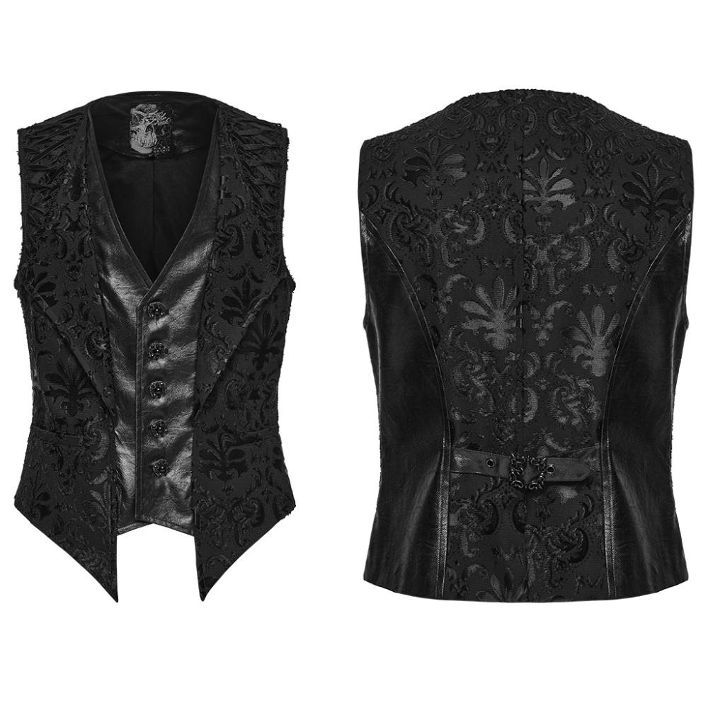 Punk Rave - Baroque Romantic Waistcoat - Black